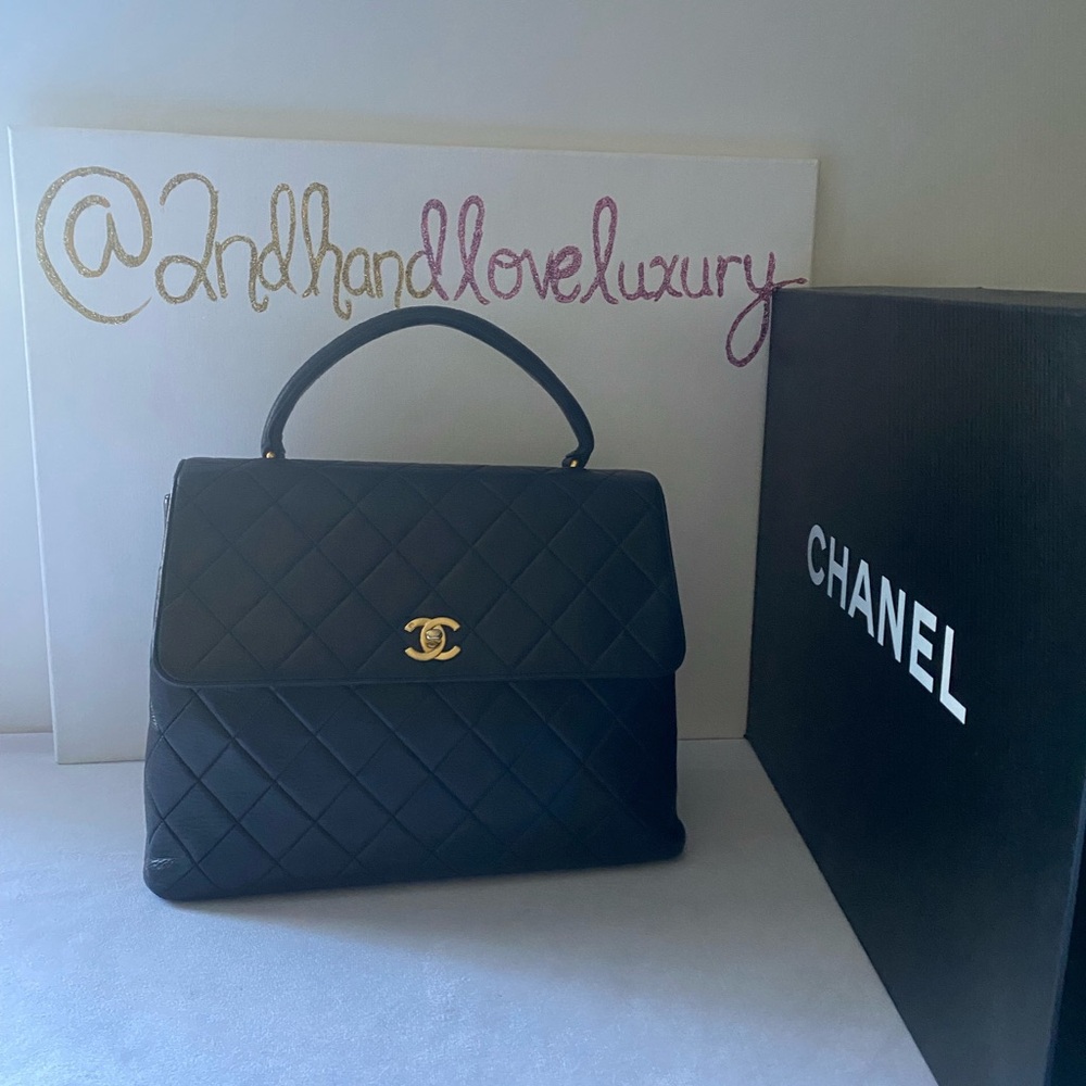 CHANEL Black Quilted Satchel